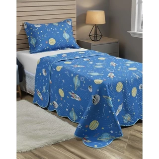 Cobre Leito Solteiro 200 Fios Estampado Teen Kids Dupla Face em Oferta na Shopee