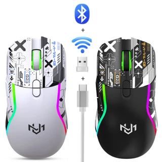 Mouse Gamer RGB Iluminação Óptico UltraMax Sem Fio Bluetooth5.0 Ergonômico Recarregável Notebook