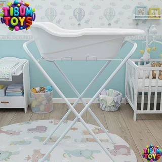 Banheira 20 L Com Suporte Desmontável Prático Compacto Bebe Banho Rescem Nascido em Oferta na Shopee