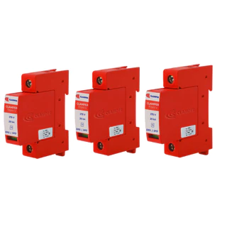 KIT ECONÔMICO C/ 3 DISPOSITIVOS DE PROTEÇÃO CONTRA RAIOS COM DPS CLAMPER FRONT V 275V 20KA