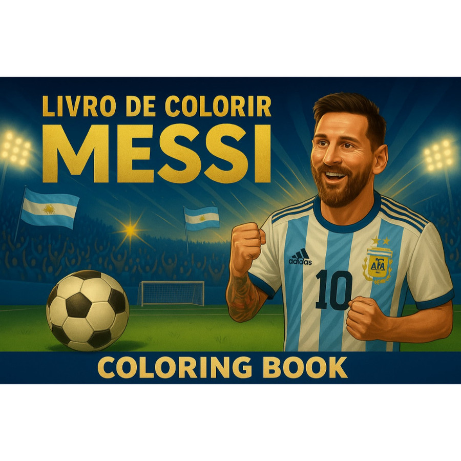 Livro Colorir Bob Estilo Gods Caderno Capa Dura 50 Folhas 180g Messi