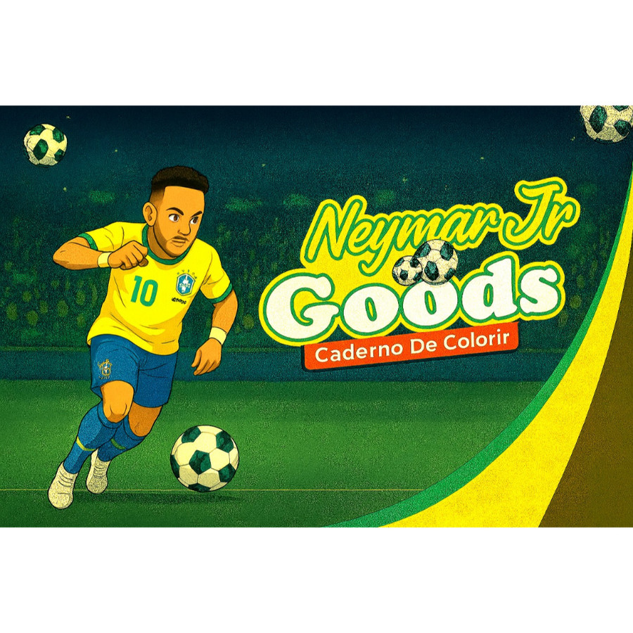 Livro Colorir Bob Estilo Gods Caderno Capa Dura 50 Folhas 180g Neymar Jr.