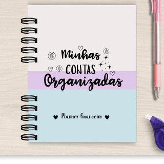 Planner Financeiro A5 – Capa Dura – Organização de Gastos, Despesas e Metas, Permanente