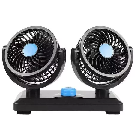 Ventilador Automotivo Duplo 12v Ajustável 2 Velocidade Carro