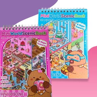 Caderno Adesivo 4/6/8 cenários para montar e decorar Figurinhas Capivara Paisagismo Livro Interativo em Oferta na Shopee