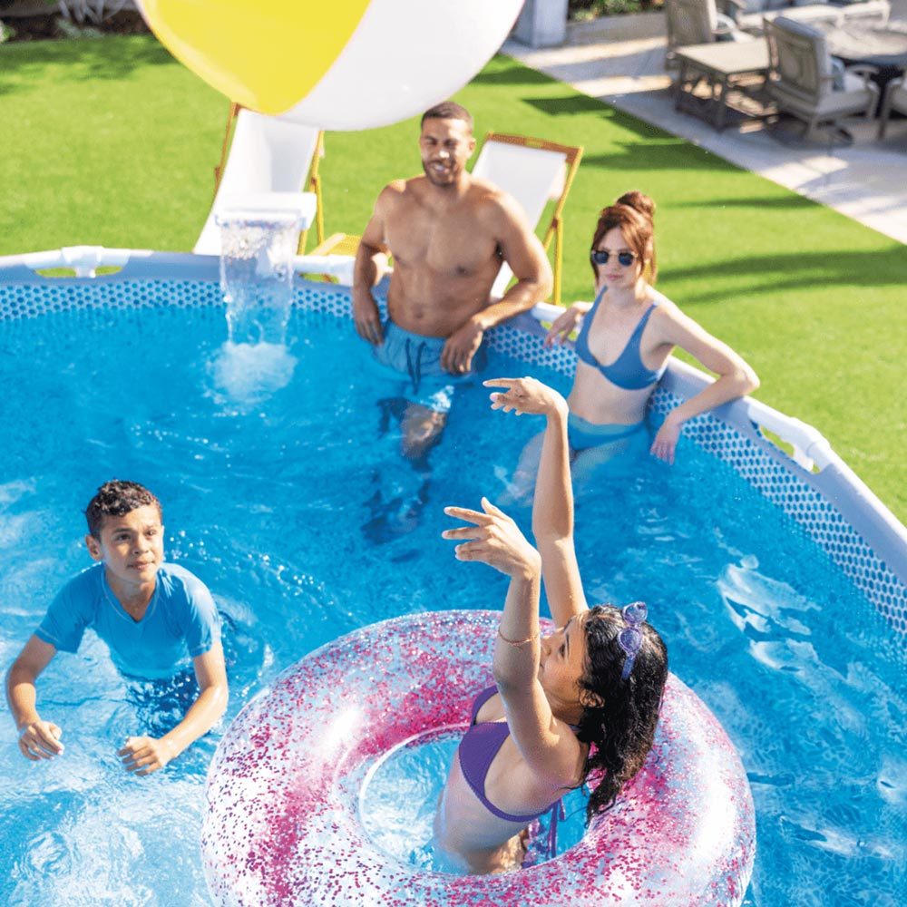 Piscina Intex 6.503 Litros Estrutural Armação Prism Com Filtro