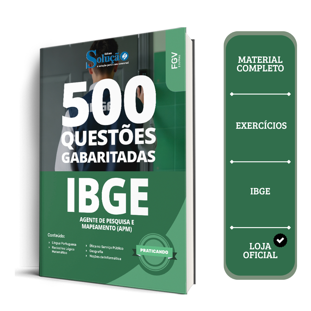 Caderno de Questões IBGE - Agente de Pesquisas e Mapeamento (APM) - 500 ...