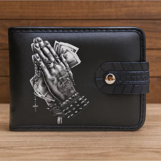 Carteira Masculina Couro Sintético Porta cartão Masculino CNH RG 2026 Porta moedas presente Homem