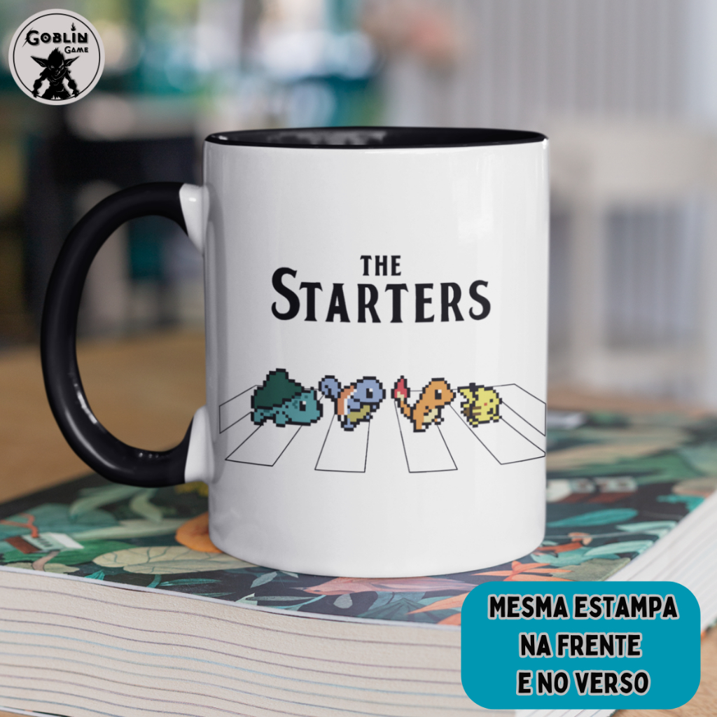 Caneca Pokemon The Starters Gamer Nerd Geek Caneca Café Chá Cerâmica Presente Criativo