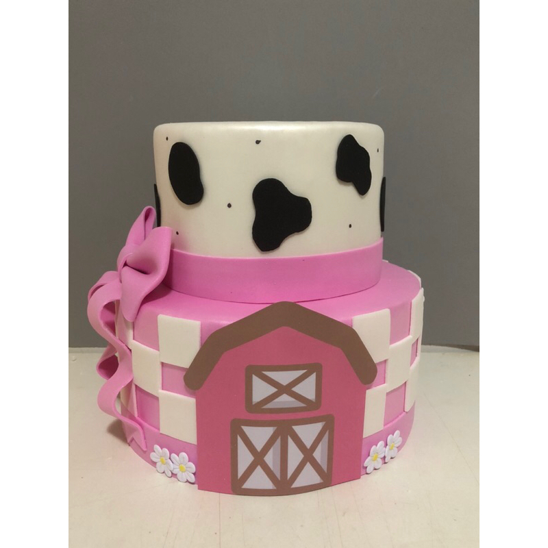Bolo fake fazendinha rosa | Shopee Brasil