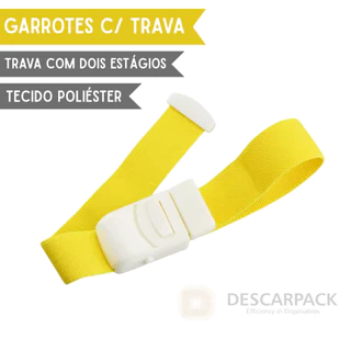 Garrote C/ Trava Procedimentos Coleta Sangue De Enfermagem Preto em Oferta na Shopee
