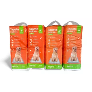 Kit Tapete Higienico Cítrico Meau Pet 80x60 Cães Super Absorvente Com Camada Extra Envio Imediato