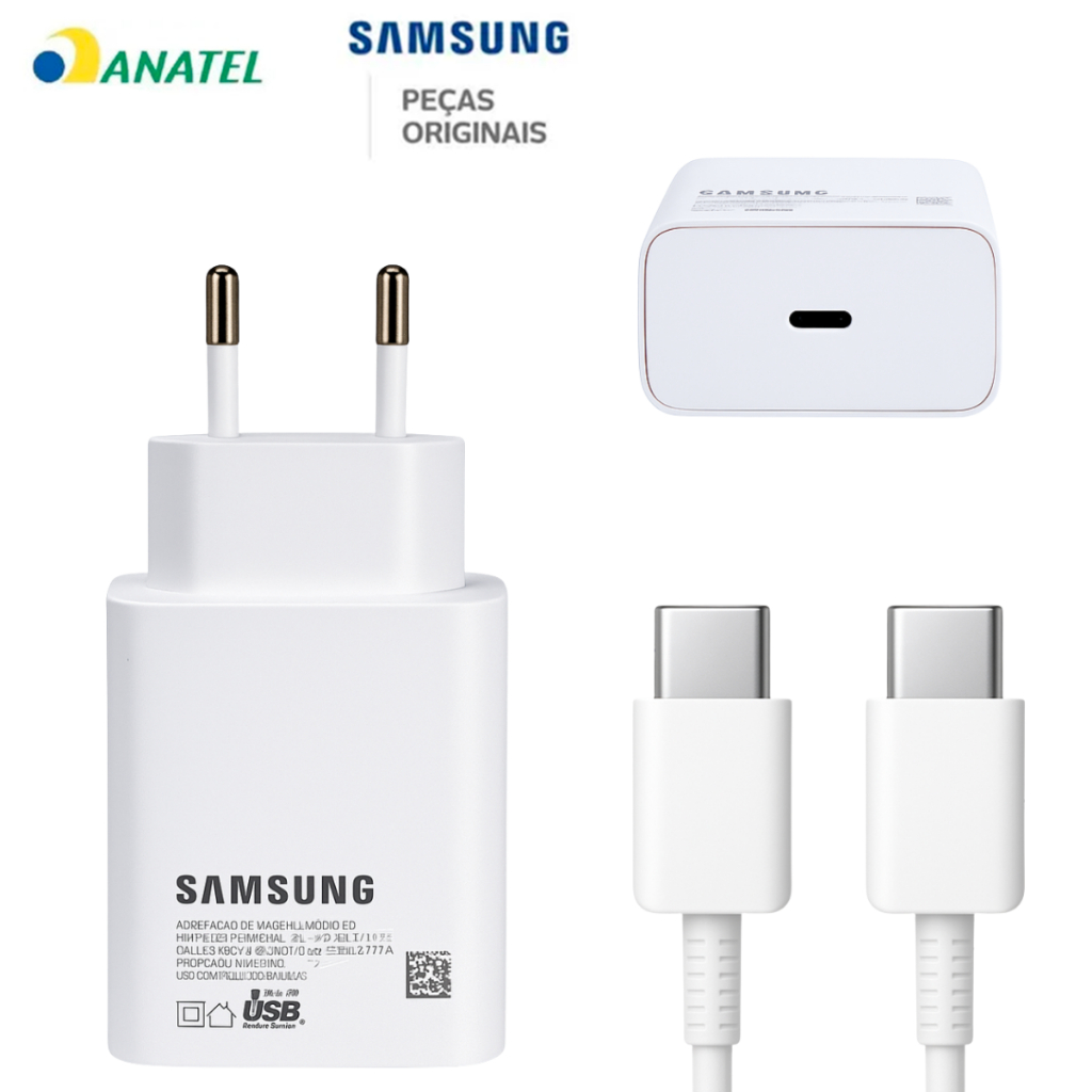 Carregador Samsung Turbo 45w Book3 360 Book4 360 Original S23 Plus S23 ...