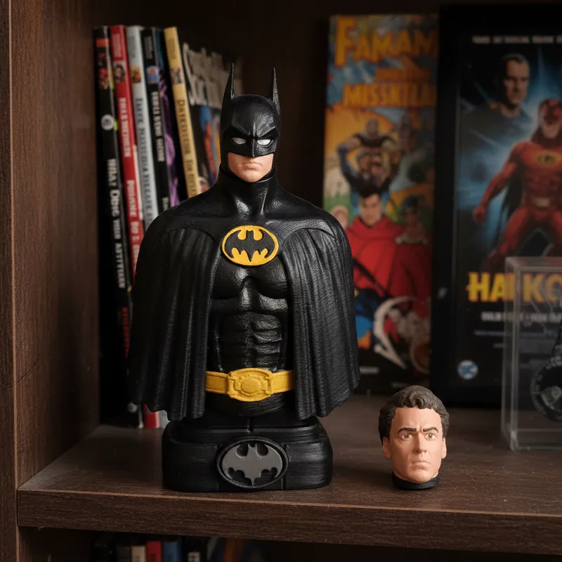 Busto Batman returns 1992 com cabeças intercambiáveis.