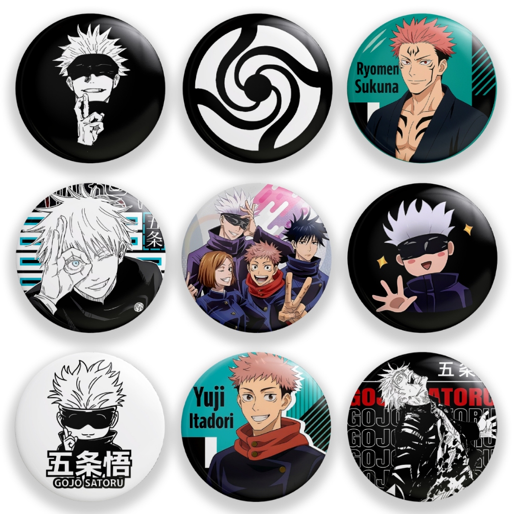 Kit Bottons Personalizados Otaku Jujutsu Kaisen (3, 5, 10 bottons ...