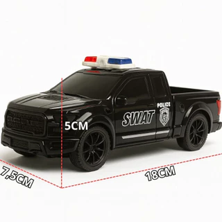 Carrinho Policia Controle Remoto Liga Giroflex