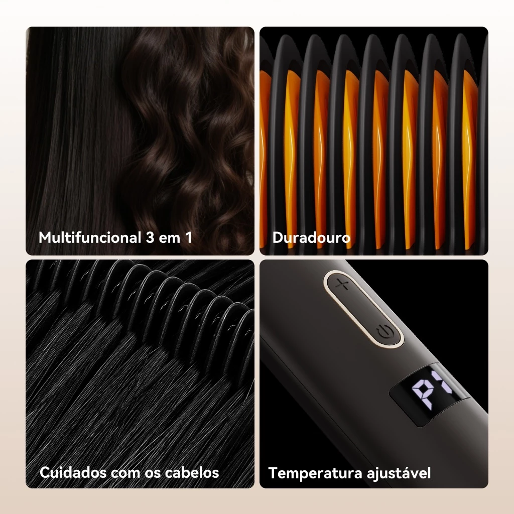 Detalhes do modelador de cabelo multifuncional