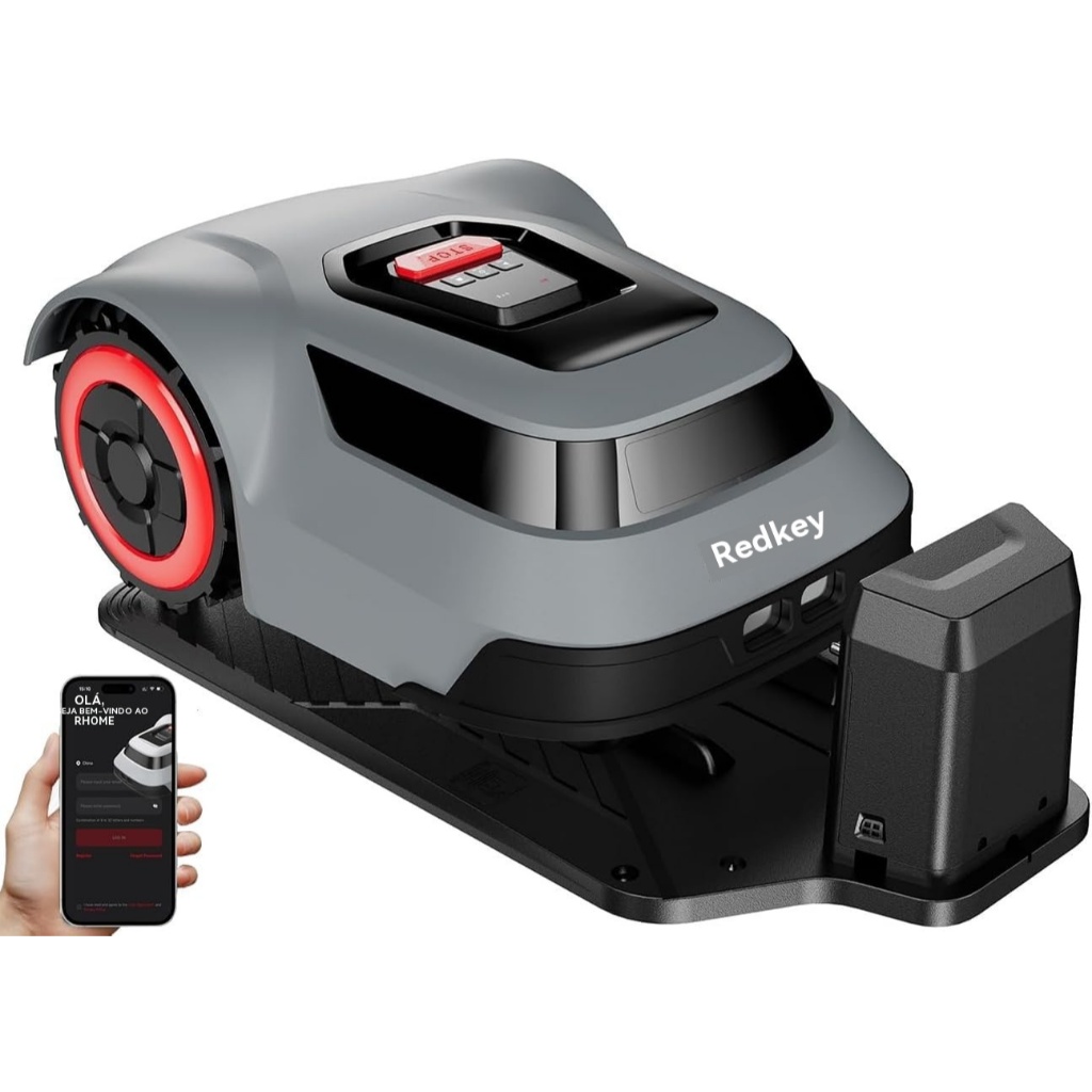 Robô cortador de grama com inclinação de 45% Carregamento automático GPS 110 V-240 V Redkey MGC1000