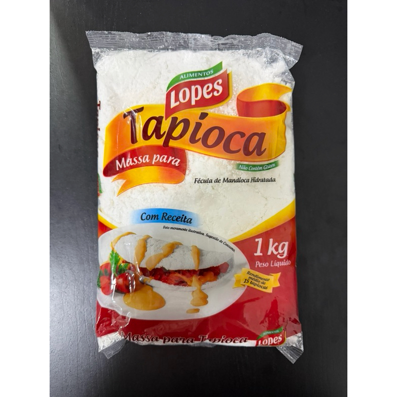 Farinha de Tapioca Lopes 1kg Massa Pronta | Sem Glúten | Tapioca ...