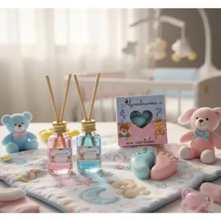 Kit 40 Lembrancinhas Para Chá de Bebê, Maternidade - 20 Caixinhas com Pezinhos + 20 Aromatizadores em Oferta na Shopee