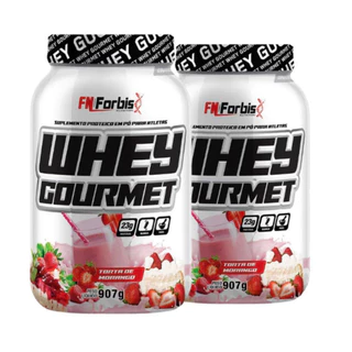 KIT 2 Whey Protein Gourmet 900g Varios Sabores em Oferta na Shopee