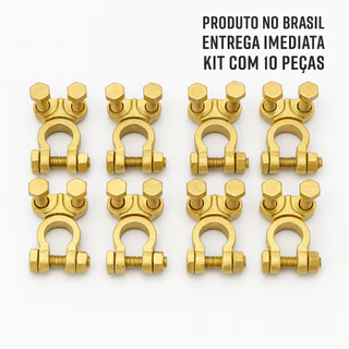 Kit 10 Terminal de Bateria Universal Modelo Sapão Conector Automotivo, Carros Caminhão Lancha