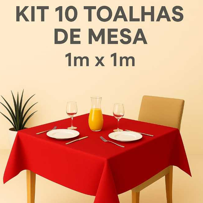 Kit 10 toalhas de mesa 1,00 x 1,00 Em oxford festa e buffest | Shopee ...