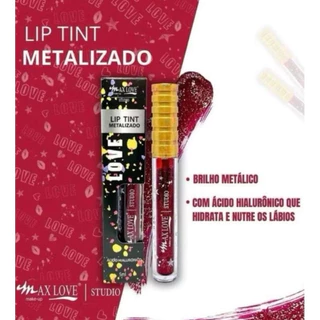 Lip Tint Metalizado Vegano Max Love cor 534 em Oferta na Shopee