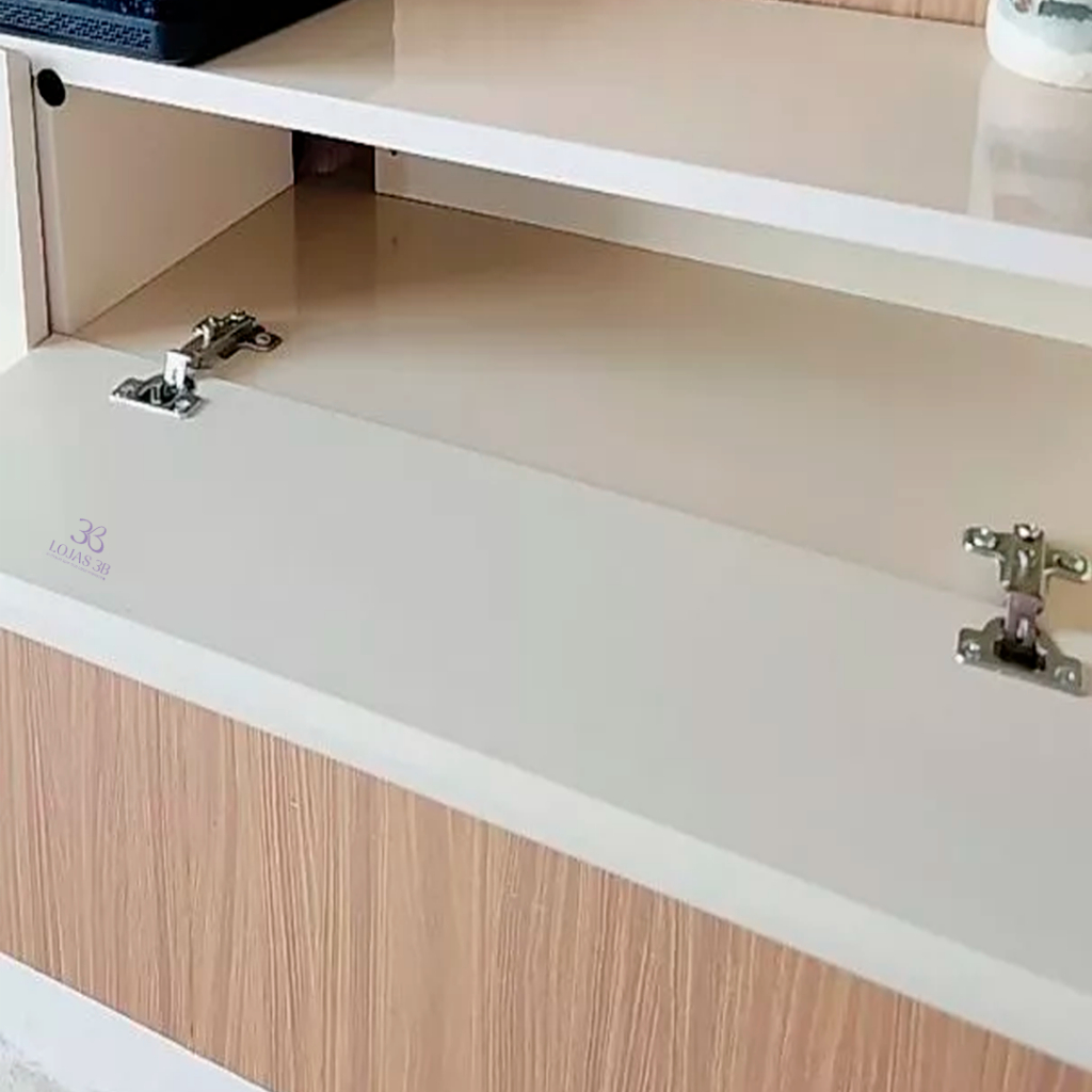 Rack Linea Suspenso para Painel ou Tv com 2 Portas Basculantes 110cm ...