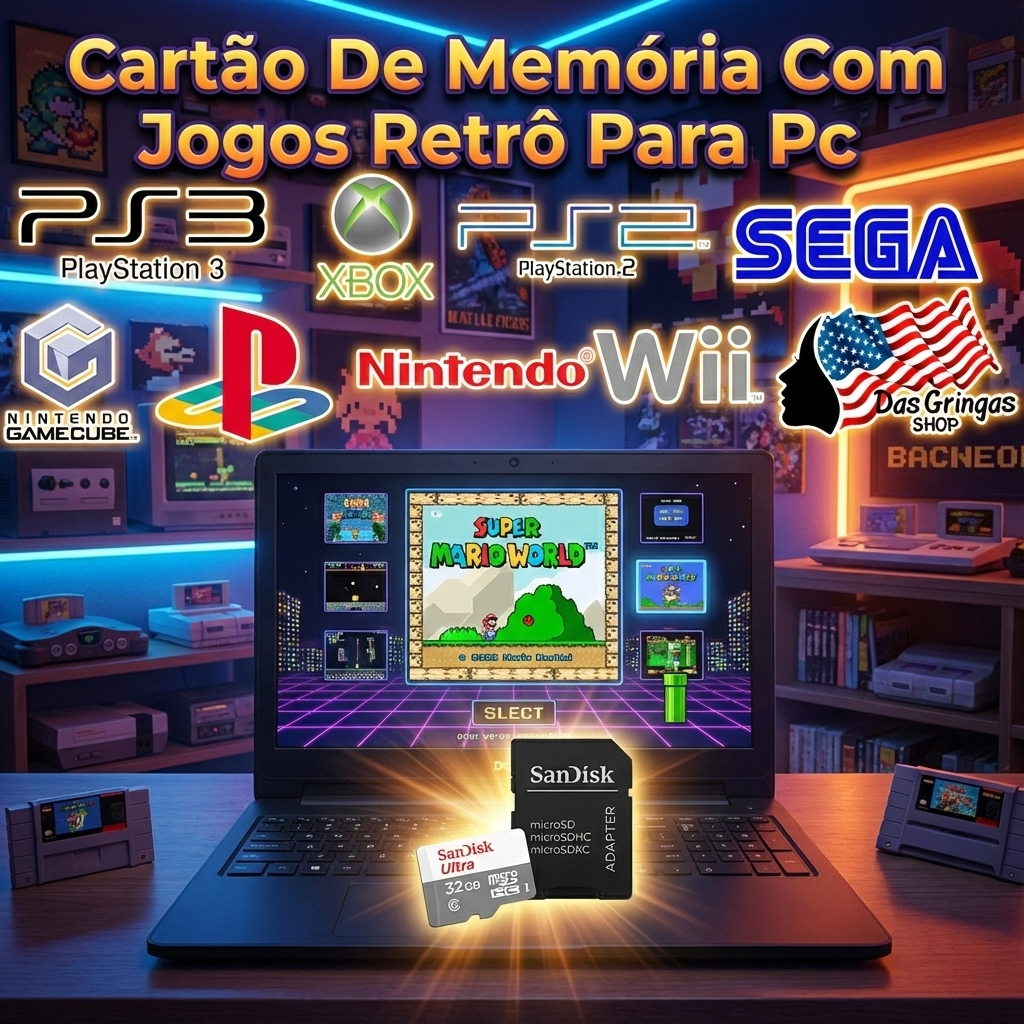 Cartão Sd + Sistema Retrô Para Pc /64gb/128Gb/256GB | Shopee Brasil