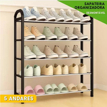 Sapateira 4 ou 5 andares Desmontável Multiuso Para Sala ou Quarto Resistente