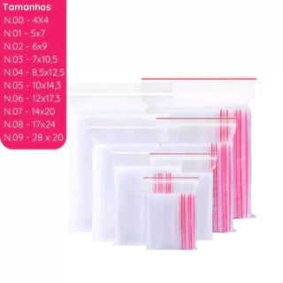 Saco Zip lock hermético abre e fecha -100 unidades em Oferta na Shopee