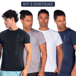 Kit Camiseta Dryfit Athletic Style Treino ST3-CP1