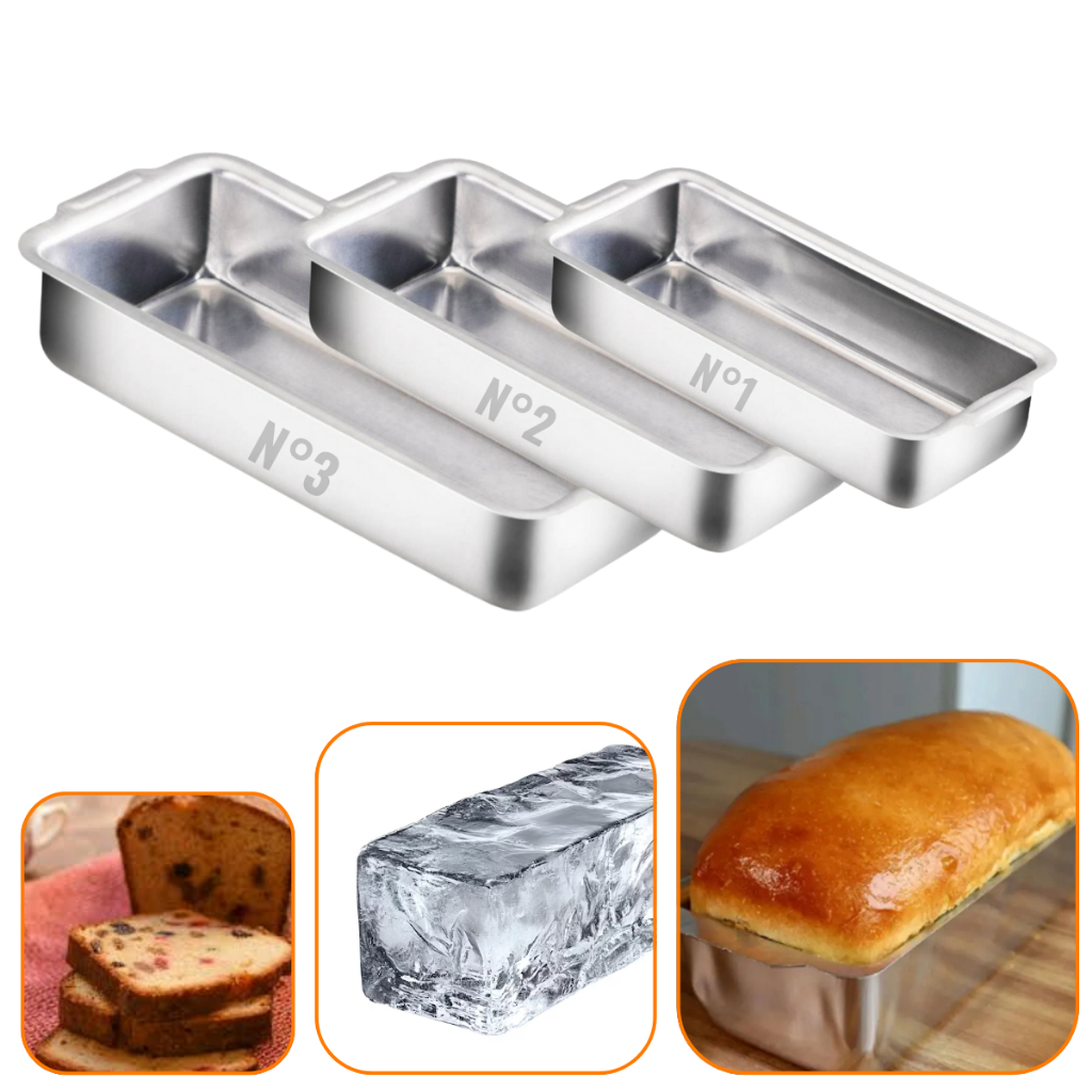 Kit Conjunto De Formas Para Fazer Pão Caseiro Bolo Inglês Ge