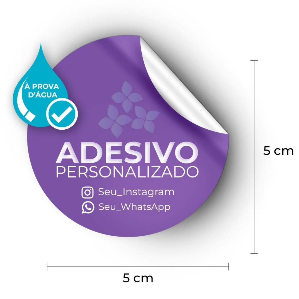 1000 adesivos recortados personalizados - 5x5cm - com recorte ...