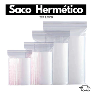 Saco Zip Lock Hermético Abre E Fecha 100 Unidades em Oferta na Shopee