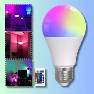 Lâmpada Led Rgbw Bulbo 15w Bivolt E27 com Controle Remoto 16 Cores NEX