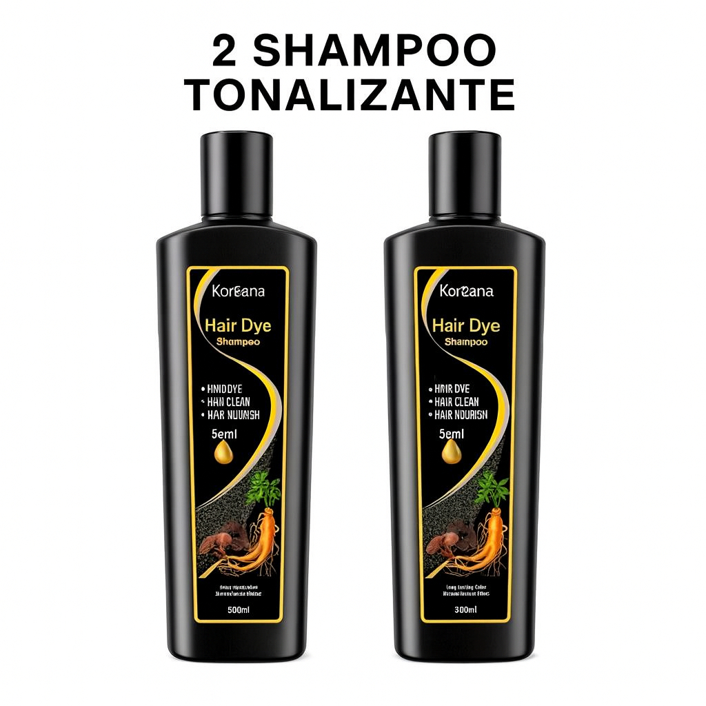 02 Shampoo Tonalizante Preto 500ml – Cobre Cabelos Brancos ...