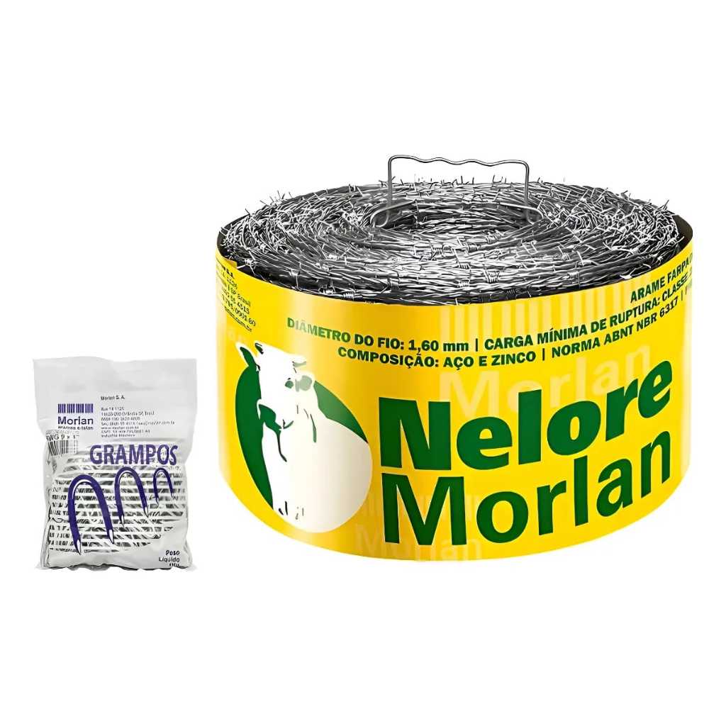 Nelore Morlan Arame 500m Farpado + Grampo Brinde | Shopee Brasil