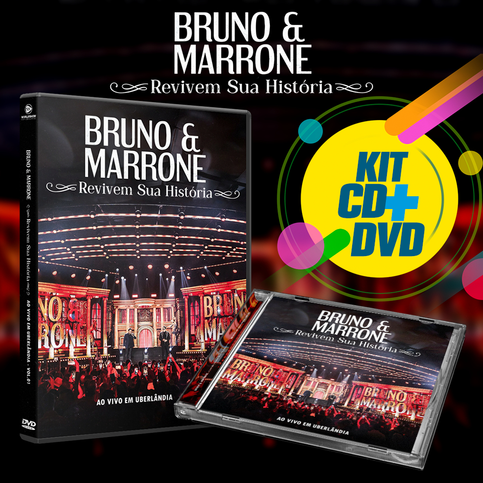 CD+DVD Bruno & Marrone - Revivem Sua História - Ao Vivo Em