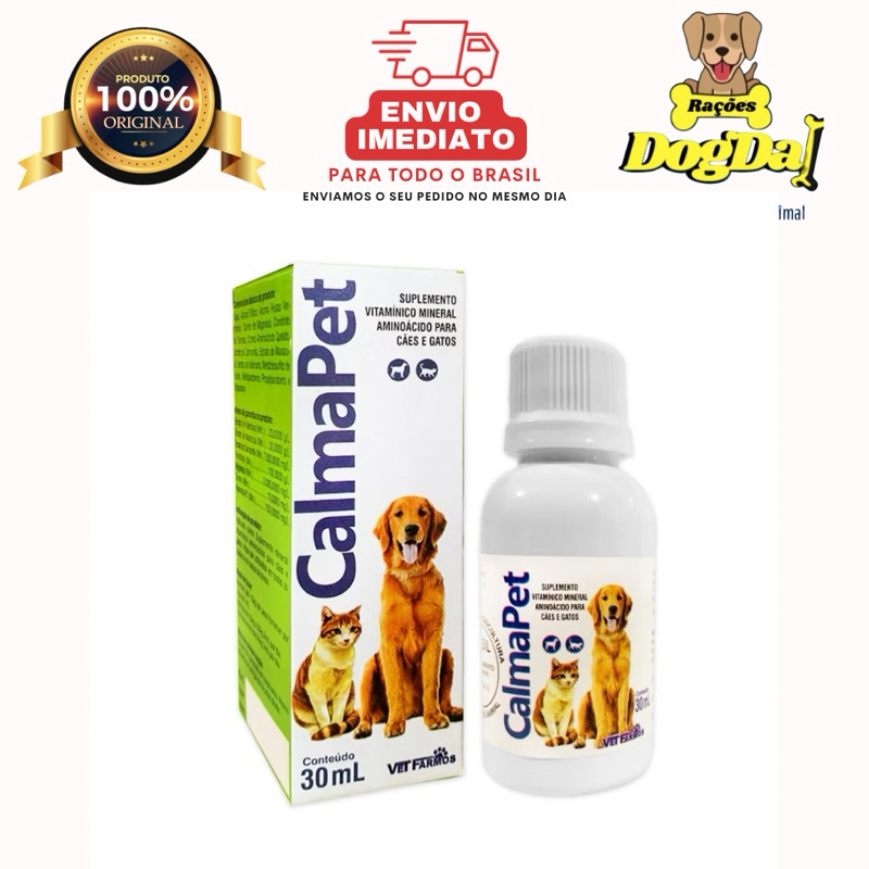 Calmapet Calmante Natural Para Cães e Gatos Viagem