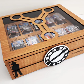 BOX MADEIRA E ACRÍLICO COM A COLEÇÃO COMPLETA DE VOLTA PARA O FUTURO BTTF BACK TO THE FUTURE