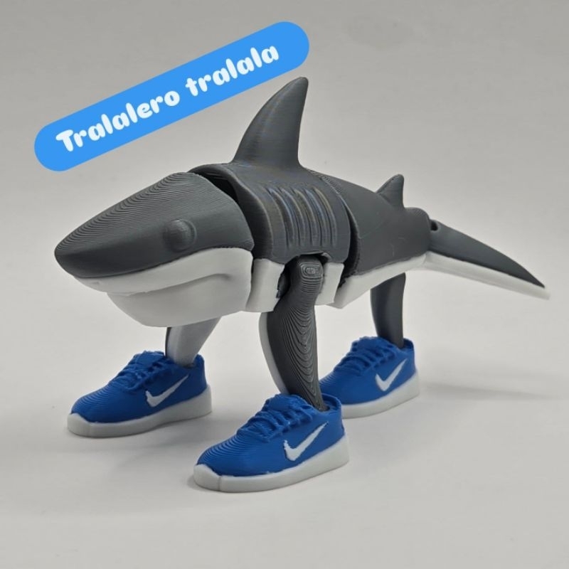 Tralalero Tralala brinquedo articulado Brainrot | Shopee Brasil
