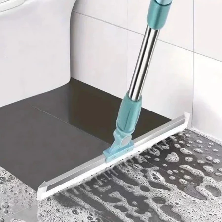 Rodo de Silicone Para Limpeza de Piso Vidros Com Gancho Secos e Molhados Uso Duplo Vassoura Mágica