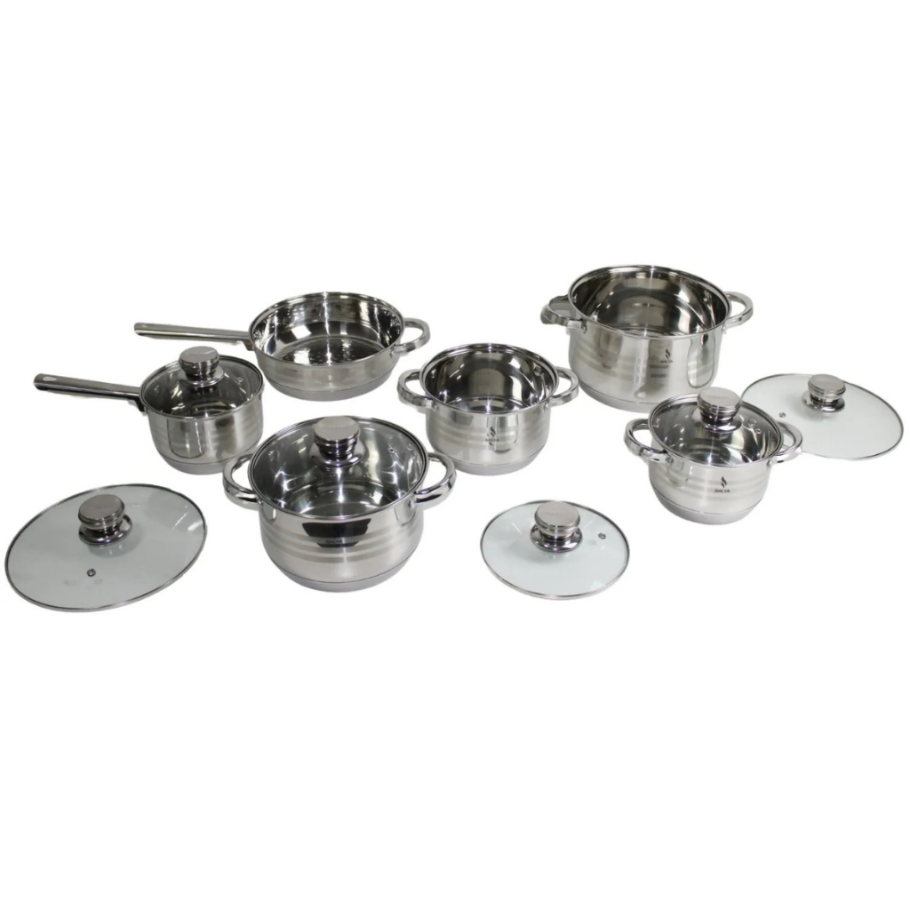 Imagem do produto Jogo De Panelas Galya 12 Peças Inox Compatível fogão Indução e Gás 3