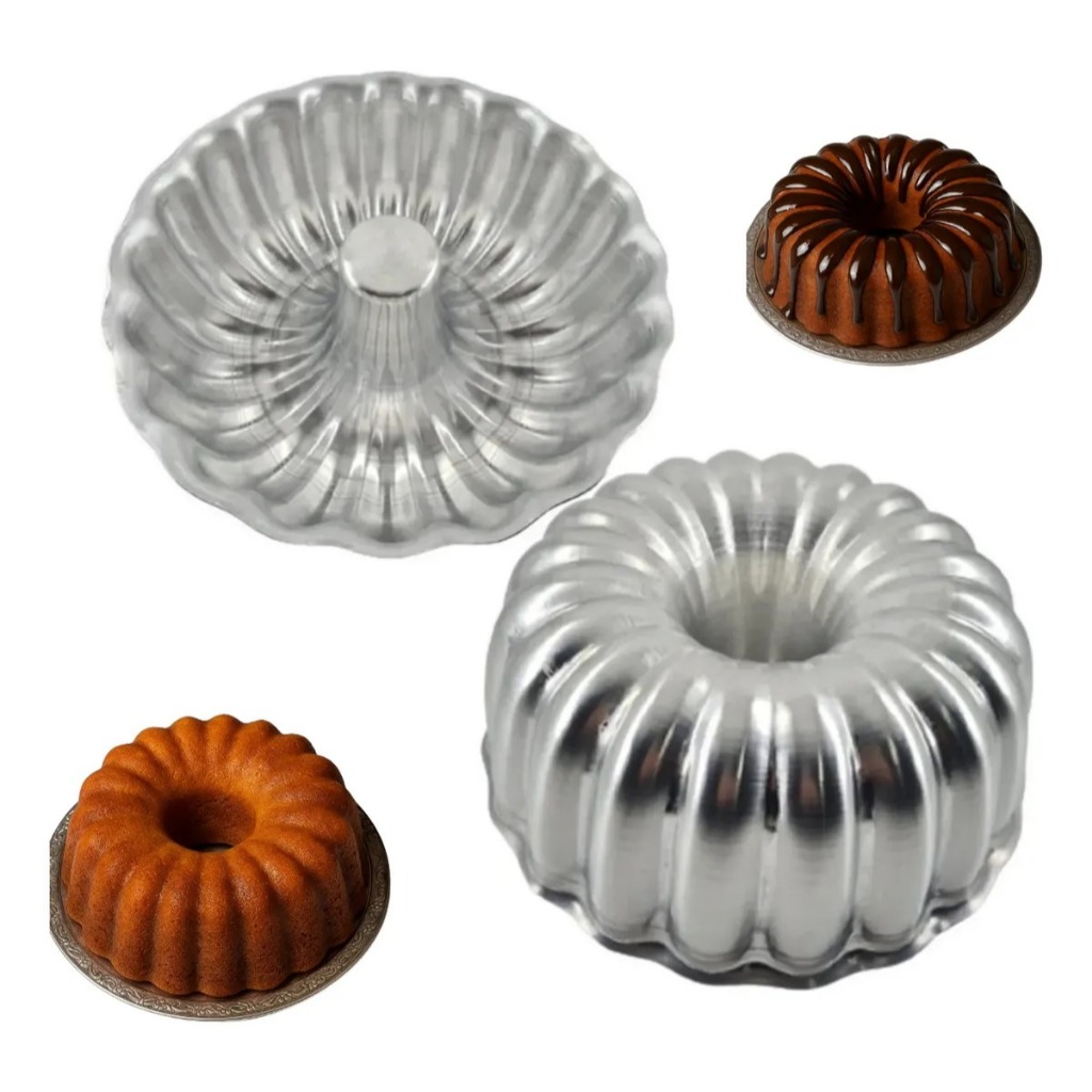 Forma Decorada Torta Suiça 22cm Alumínio Onduladinha Venus