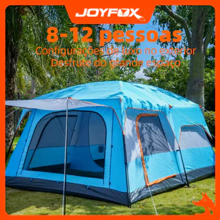 JOYFOX Barraca Camping Acampamento 8-12 Pessoas Grande Varanda Tenda em Oferta na Shopee