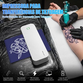 Impressora E De Tatuagem A4 2en1 Bluetooth USB Portátil Impressora Para Decalque Tatuagem Tatto Ios Android Windows