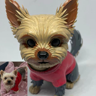 pet personalizados 10cm-Pet personalizado -Boneco cachorro -Miniatura 3D - Enfeite decorativo -Cachorro 3D -Estatueta