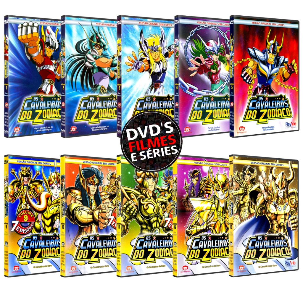 DVD Cavaleiros do Zodíaco (Todas as Sagas a Escolha) Dublado e